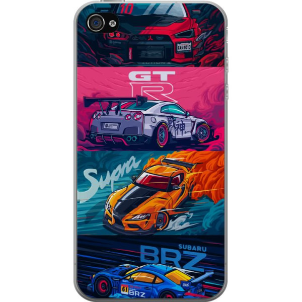 Apple iPhone 4 Gennemsigtig cover Subaru Racing