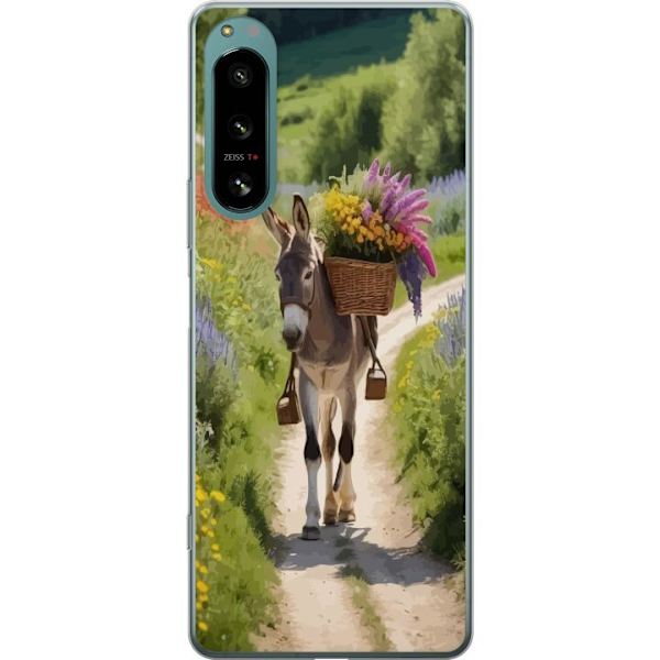 Sony Xperia 5 IV Gennemsigtig cover Æsel Dyremotiv Rolig Design Naturmotiv Populær Dekoration Humor Grafisk Dyretema Eksotisk