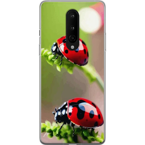 OnePlus 8 Läpinäkyvä kuori Leppäkerttu Hyönteinen Onni Symboli Luontoaihe Suosittu Graafinen Motiivi Koristelu Kesäkiertue