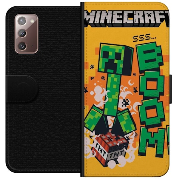 Samsung Galaxy Note20 Plånboksfodral Minecraft Boom