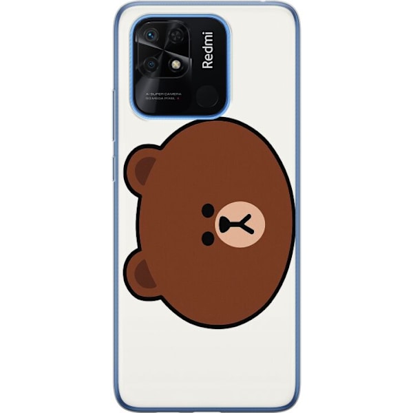Xiaomi Redmi 10C Genomskinligt Skal line friends brown