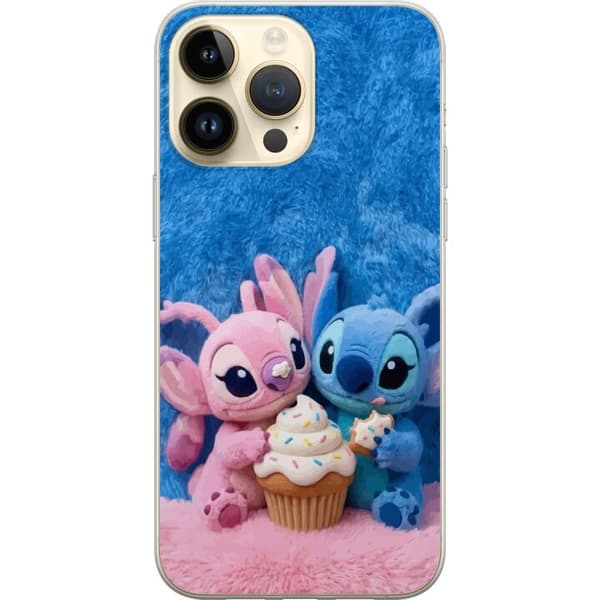 Kompatibel Mobilcover til Apple iPhone 14 Pro Max Søde blå og lyserøde figurer med stor cupcake og krymmel pink