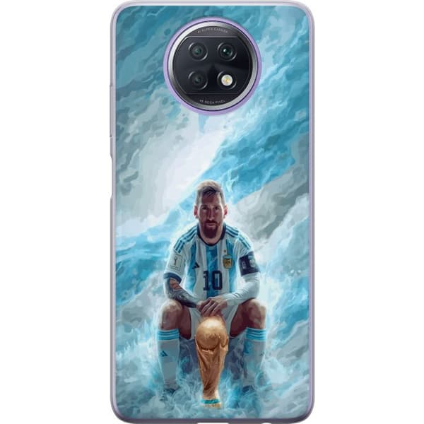 Kompatibelt Mobildeksel til Xiaomi Redmi Note 9T Lionel Messi Världsmästare blå