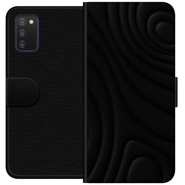 Samsung Galaxy A03s Tegnebogsetui Sorte Bølger
