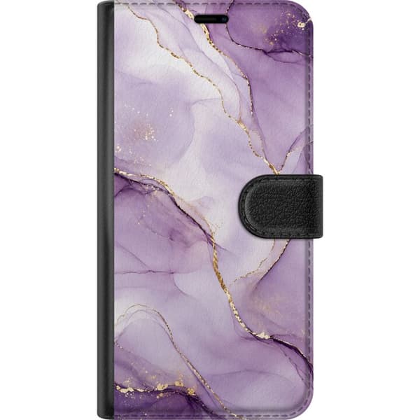 Kompatibel Tegnebogsetui til Xiaomi Redmi Note 15 Pro Syrenlilla guldflow lilla