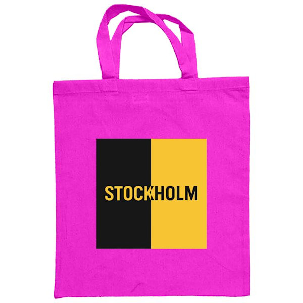 Tøyveske | Holdbar Handleveske i Tøy Stockholm - fotball Mørkrosa one size