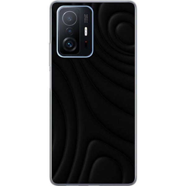 Xiaomi 11T Pro Gennemsigtig cover Sorte Bølger