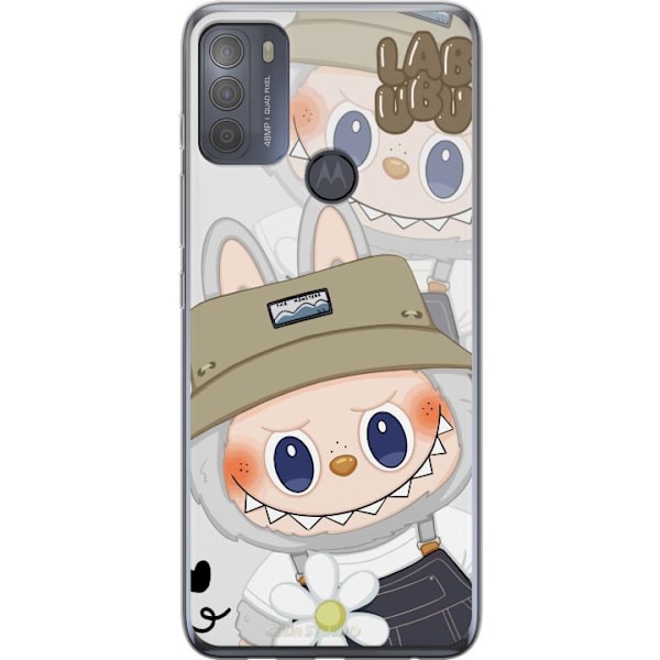 Motorola Moto G50 Gennemsigtig cover Labubu Minimal Mood - Enkel og stilren monsterdesign