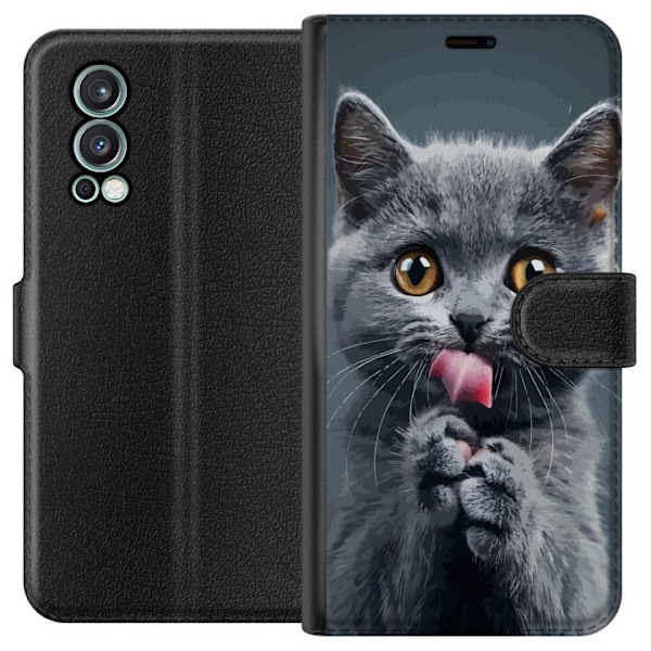 OnePlus Nord 2 5G Lommeboketui Katt