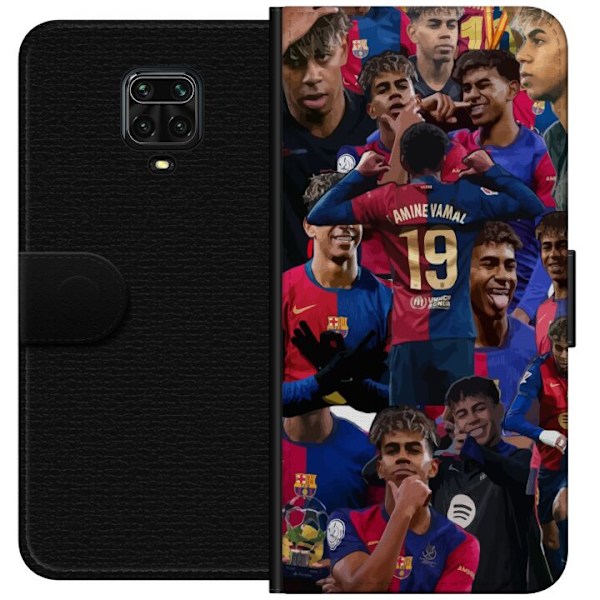 Xiaomi Redmi Note 9 Pro Lompakkokotelo Lamine Yamal mobiilikotelo jalkapallofaneille