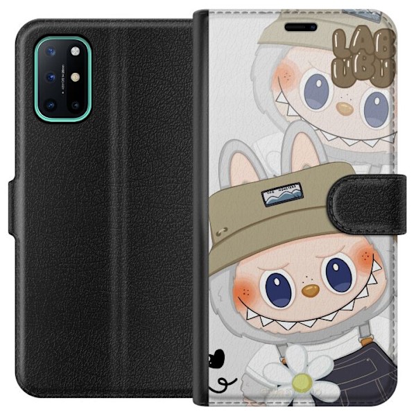 OnePlus 8T Lompakkokotelo Labubu Minimal Mood - Yksinkertainen ja tyylikäs hirviösuunnittelu