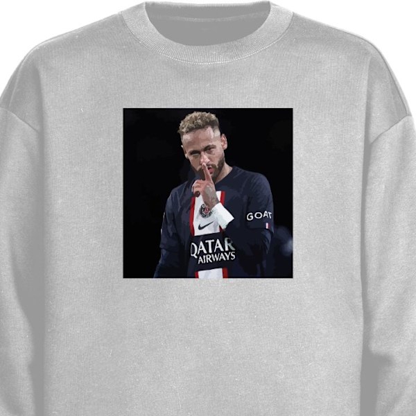 Sweatshirt for Voksen | Klassisk Collegegenser Neymar grå XXL