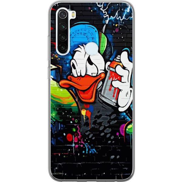 Xiaomi Redmi Note 8 Läpinäkyvä kuori Kalle Anka Graffiti Disney Design Hauska Lasten Motiivi Väri Graafinen Suosittu Sarja Ikoninen Disney-hahmo