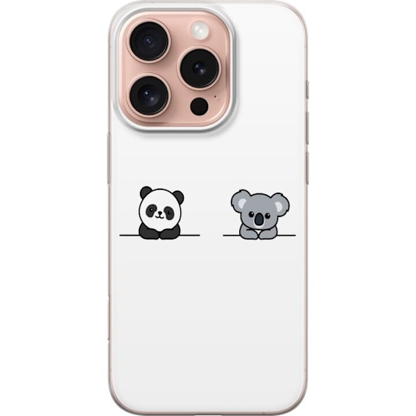 Apple iPhone 16 Pro Läpinäkyvä kuori Panda Koala