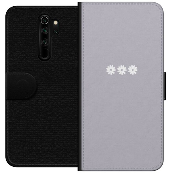 Xiaomi Redmi Note 8 Pro  Tegnebogsetui Lilla Blomminimalisme - stilfuldt blomstermotiv på lilla baggrund