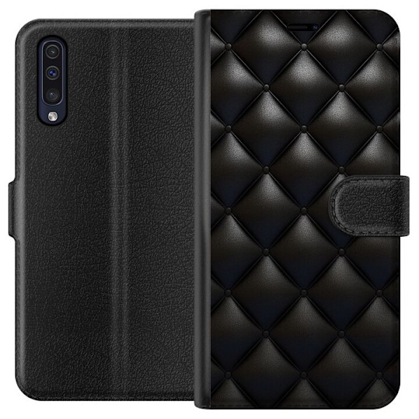 Samsung Galaxy A50 Tegnebogsetui Læder Sort
