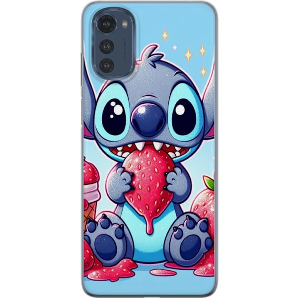 Motorola Moto E32s Gennemsigtig cover  Stitch jordbær