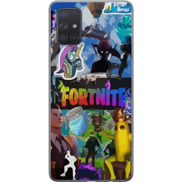 Samsung Galaxy A71 Läpinäkyvä kuori Fortnite