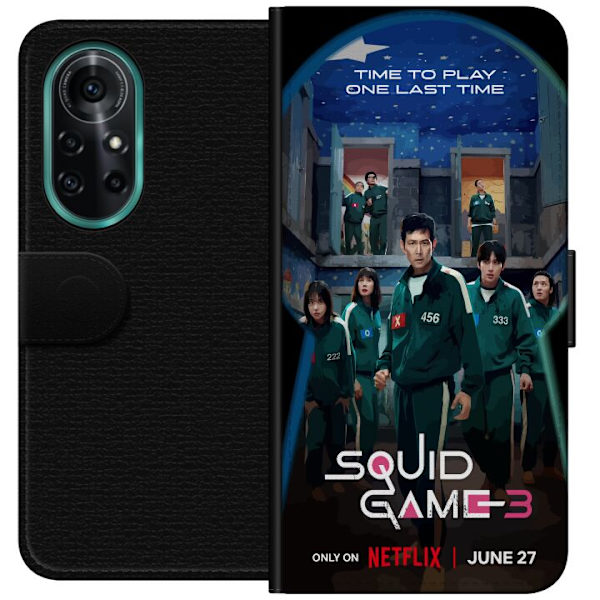 Huawei nova 8 Pro Plånboksfodral Squid Game Säsong 3 Seriefigurer Populärt TV Serie Motiv Ikoner Spänning Drama Asiatisk Design Trend