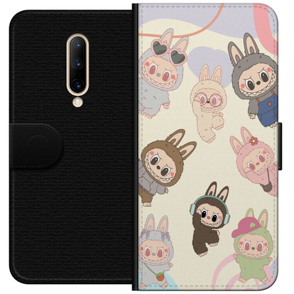 OnePlus 7 Pro Tegnebogsetui Labubu Pop Mart Samling Motiv Figur Samling Design Populært Art Toy Pop Mart Kreativ Grafisk