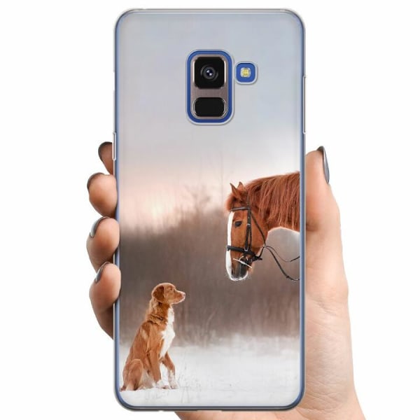Samsung Galaxy A8 (2018) Gjennomsiktig deksel Häst & Hund 8721 | Fyndiq