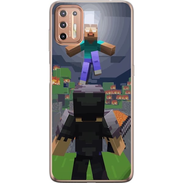 Motorola Moto G9 Plus Läpinäkyvä kuori Minecraft