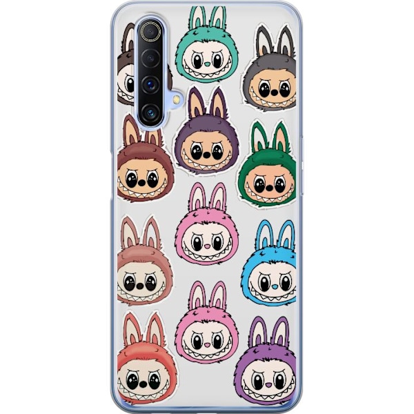 Realme X50 5G Läpinäkyvä kuori Labubu Macaron Monster - Sö