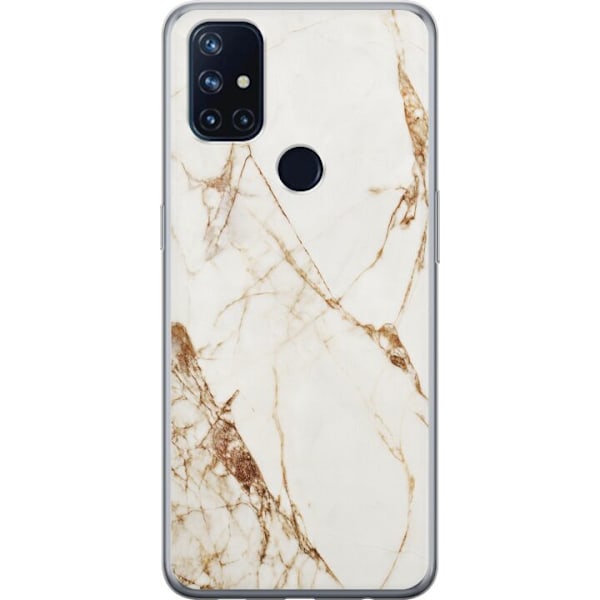 OnePlus Nord N10 5G Läpinäkyvä kuori Valkoinen marmori