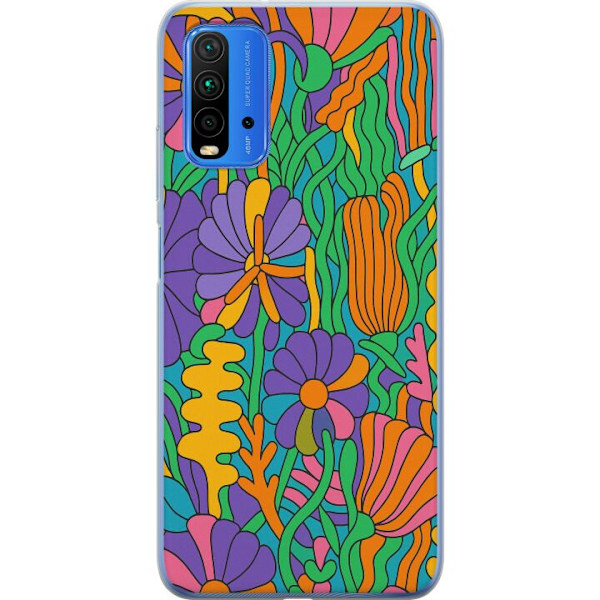 Xiaomi Redmi Note 9 4G Läpinäkyvä kuori Värien räjähdys
