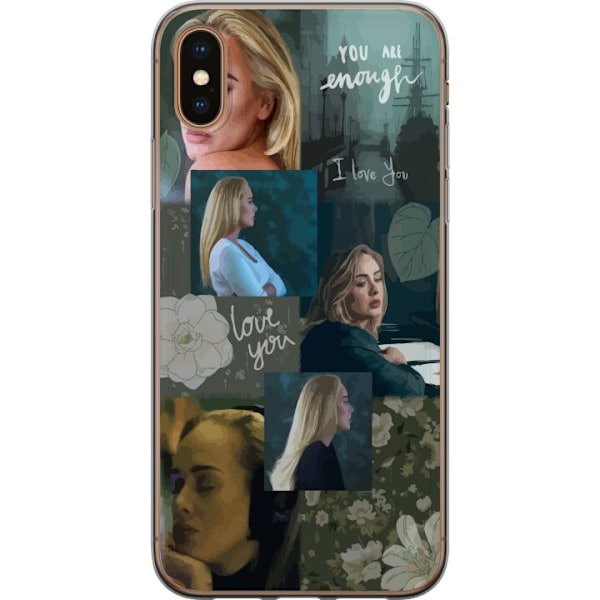 Apple iPhone X Läpinäkyvä kuori Adele