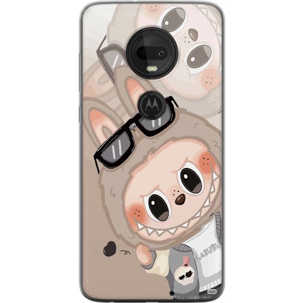 Motorola Moto G7 Genomskinligt Skal Labubu Rainbow Chaos – F