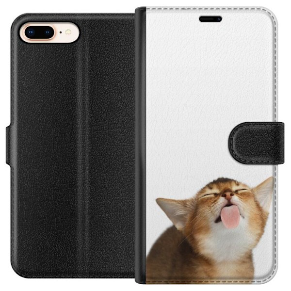 Apple iPhone 8 Plus Plånboksfodral Cat Keeps You Clean