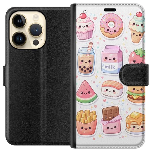 Kompatibelt Lommeboketui til Apple iPhone 14 Pro pixelmonster grön