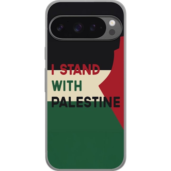 Google Pixel 9 Pro XL Gjennomsiktig deksel Stå opp for Palest