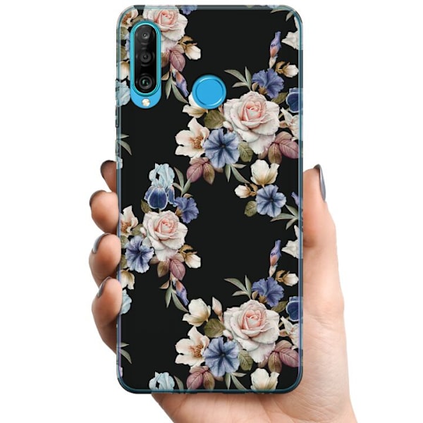 Huawei P30 lite TPU Mobilskal Blommor