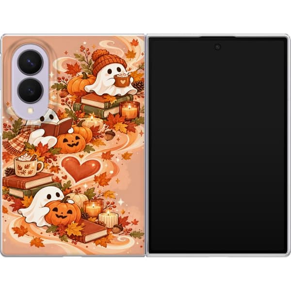Kompatibelt Mobildeksel til Samsung Galaxy Z Fold8 Spøkelseslesing oransje