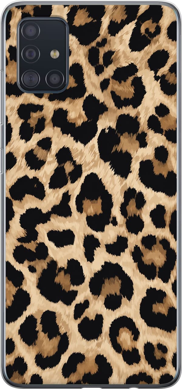 Kompatibelt Mobilskal till Samsung Galaxy A51 Bruna leopardfläckar brun