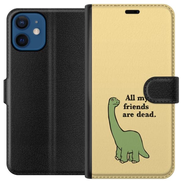 Kompatibelt Plånboksfodral till Apple iPhone 12 mini Dinosaurier