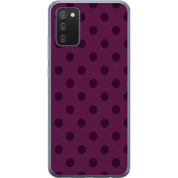 Kompatibelt Mobildeksel til Samsung Galaxy A02s Plomme Popprikker lila
