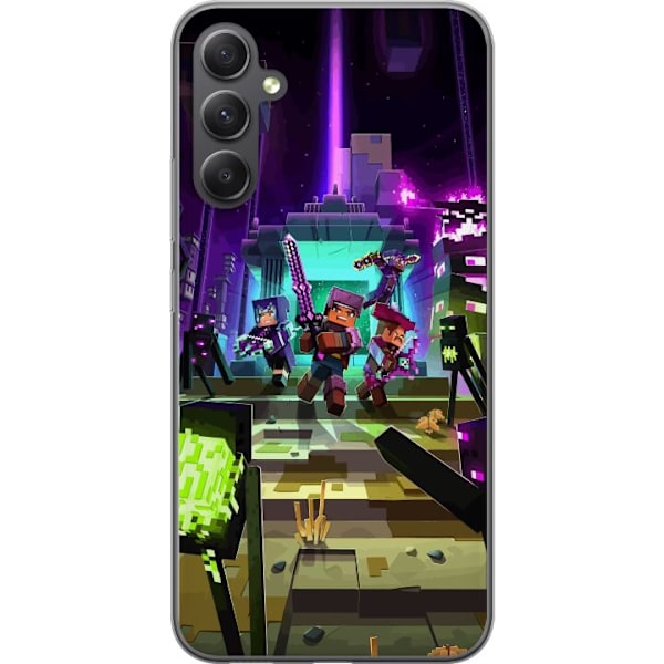 Samsung Galaxy A15 5G Läpinäkyvä kuori Minecraft