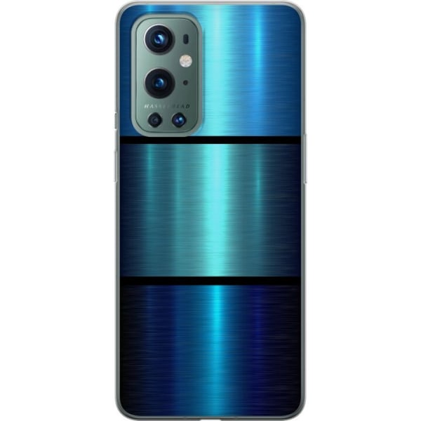 OnePlus 9 Pro Cover / Mobilcover - Blå Metallic Striber