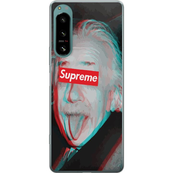Sony Xperia 5 IV Läpinäkyvä kuori Supreme Albert Einstein 3D Motiivi Katumuoti Suunnittelu Suosittu Tiede Ikoni Kaupunkitaide