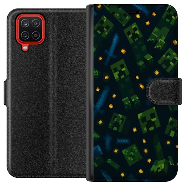 Samsung Galaxy A12 Tegnebogsetui Minecraft Dungeons Mob