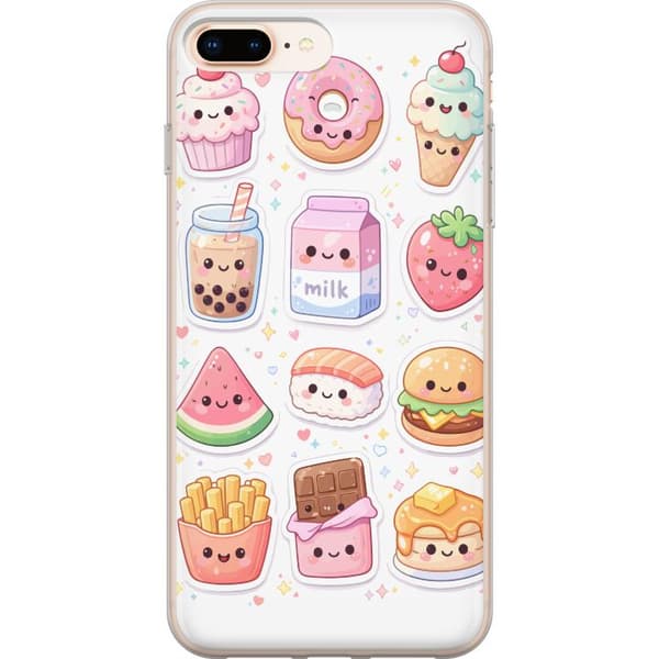 Kompatibelt Mobildeksel til Apple iPhone 8 Plus pixelmonster grön