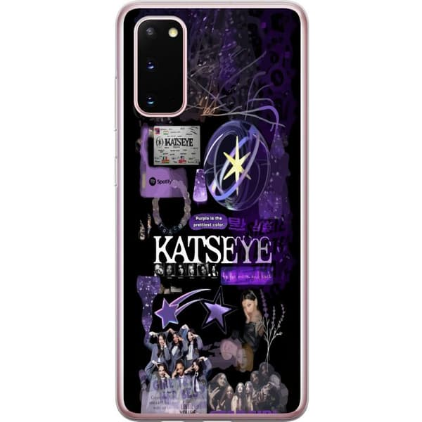 Kompatibelt Mobildeksel til Samsung Galaxy S20 KATSEYE lila stjärncollage lila
