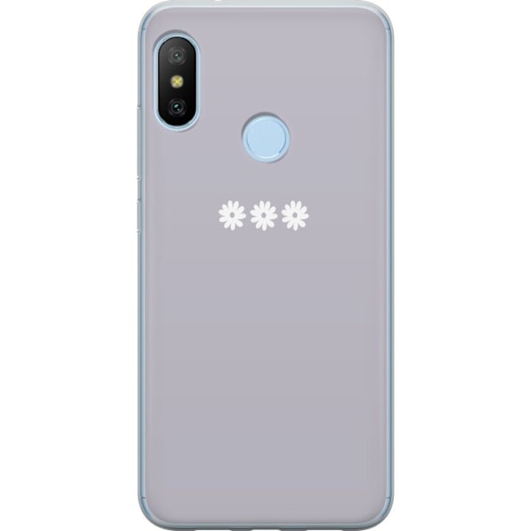 Xiaomi Mi A2 Lite Läpinäkyvä kuori Lila Blomminimalismi - tyylikäs kukkakuva lila taustalla