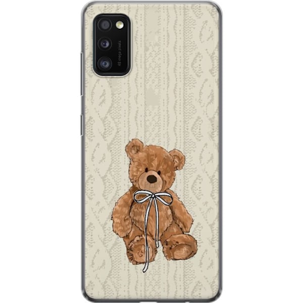Samsung Galaxy A41 Gennemsigtig cover Lille Teddy – klassisk teddy i enkel design