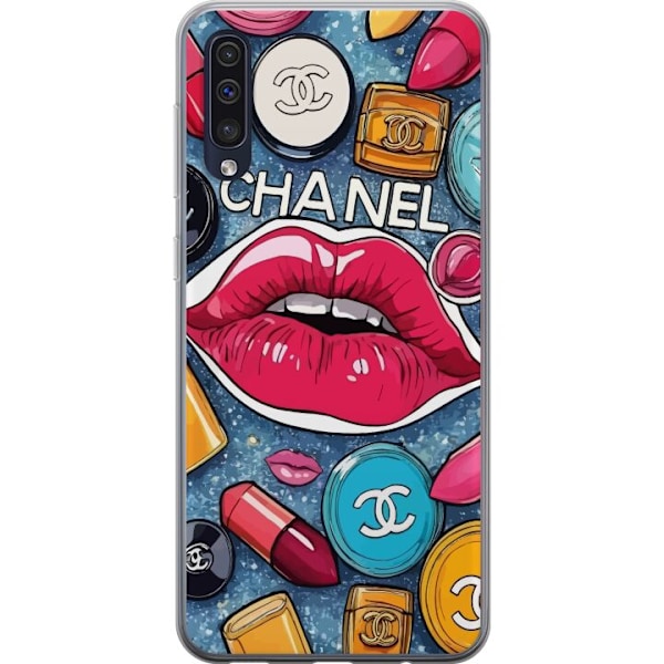 Samsung Galaxy A50 Genomskinligt Skal Chanel Lips