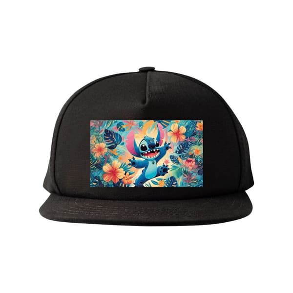 Snapback-lue svart one size