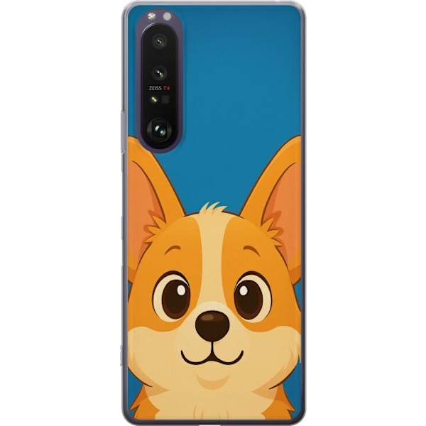 Sony Xperia 1 III Läpinäkyvä kuori Hello Corgi